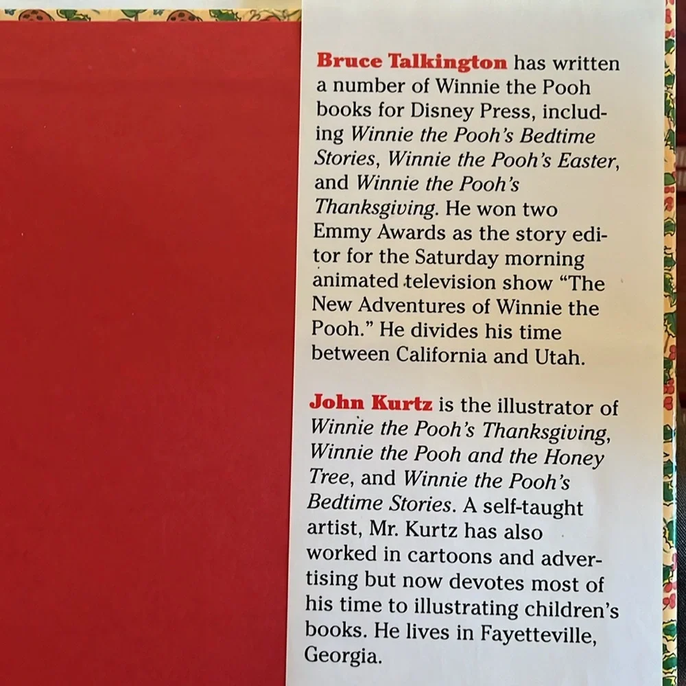 Disney Winnie the Pooh Stories for Christmas 1996 5 stories illustrated pictures